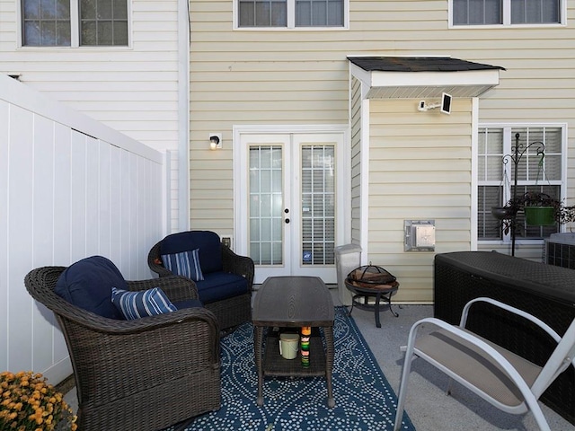 view of patio / terrace with french doors