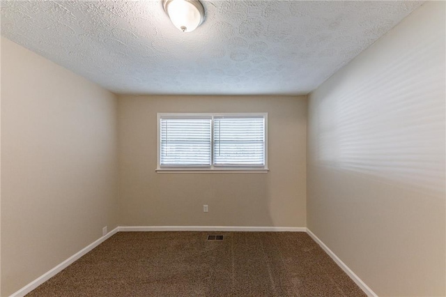 spare room with carpet floors and a textured ceiling