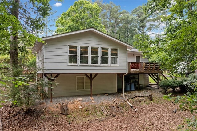 307 Little Hickory Ln, Woodstock, GA 30189 - back of house featuring stairway and a deck