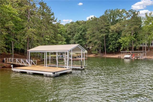 307 Little Hickory Ln, Woodstock, GA 30189 - dock area featuring a water view and a wooded view