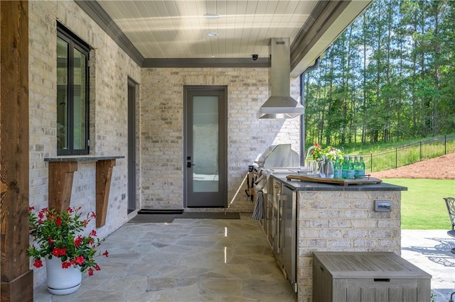 10155 Cedar Ridge Dr, Milton, GA 30004 - view of patio / terrace featuring an outdoor bar