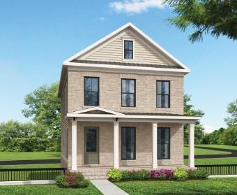 view of front facade with a porch and a front lawn