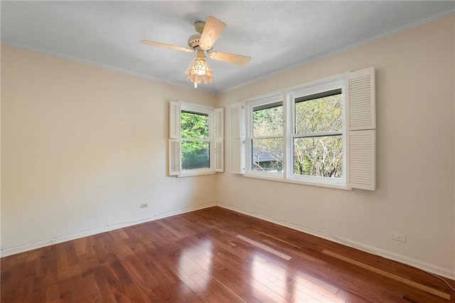 270 Lakemoore Dr NE Unit B, Atlanta, GA 30342 - empty room with hardwood / wood-style flooring, ornamental molding, and a ceiling fan