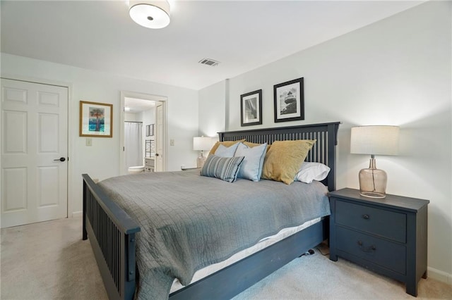 367 Windflower Dr, Big Canoe, GA 30143 - bedroom featuring light colored carpet and ensuite bath