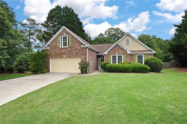 4801 Devonhurst Way, Powder Springs, GA 30127 - view of front of property with brick siding, concrete driveway, and an attached garage