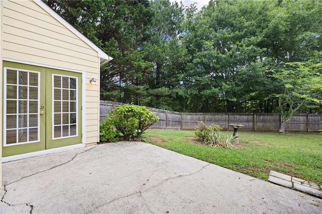 4801 Devonhurst Way, Powder Springs, GA 30127 - view of patio / terrace featuring french doors and view of scattered trees