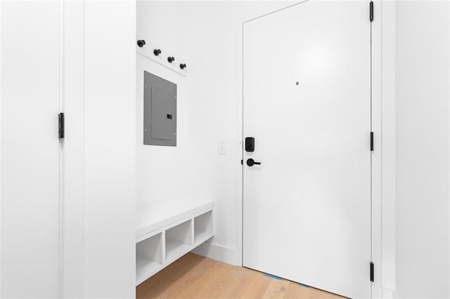 567 Ponce De Leon Ave NE Unit 321, Atlanta, GA 30308 - mudroom featuring electric panel and light wood-type flooring
