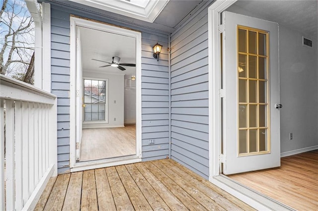 doorway to property with visible vents