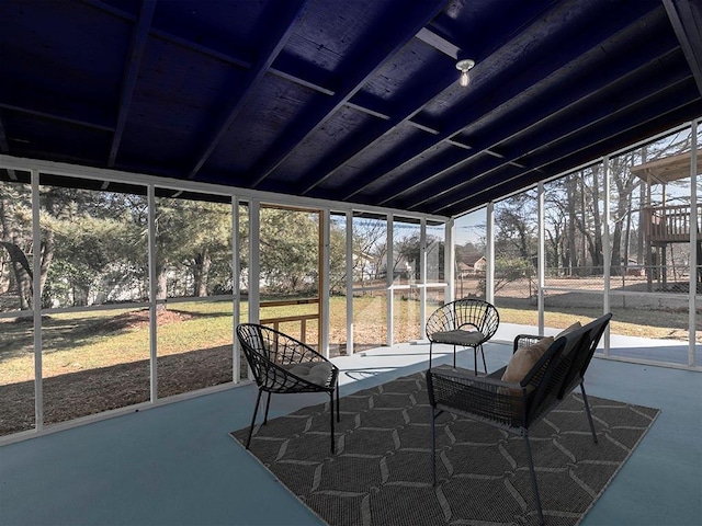 view of sunroom