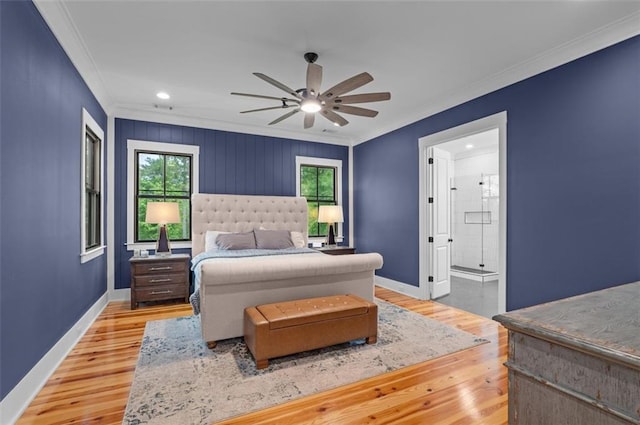 330 Shagbark Way, Harlem, GA 30814 - bedroom with ornamental molding, multiple windows, light wood finished floors, baseboards, and recessed lighting