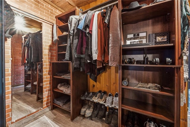 walk in closet featuring light wood-type flooring