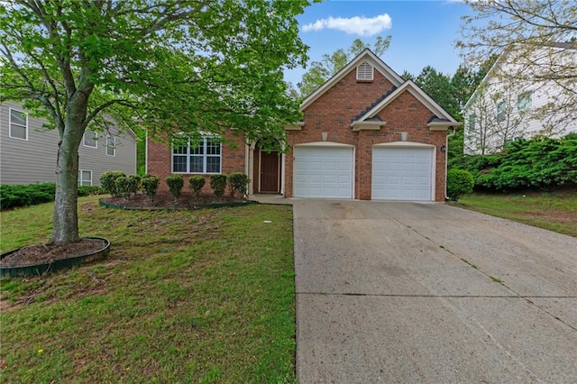 view of front of home with a front yard