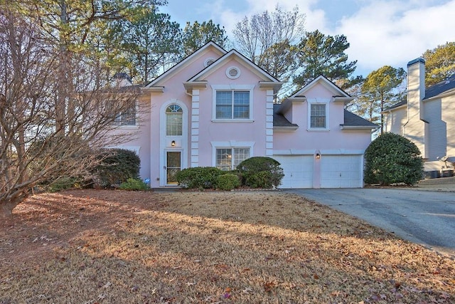 front of property featuring a garage