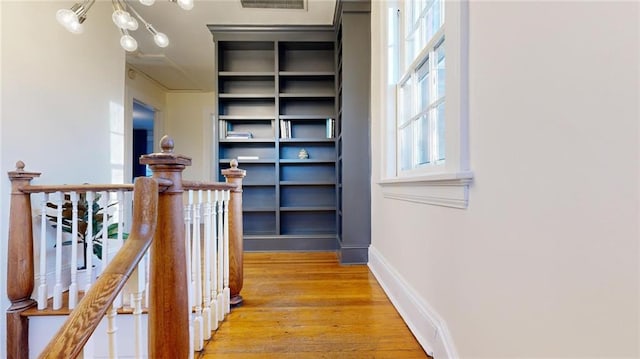 hall featuring light hardwood / wood-style floors