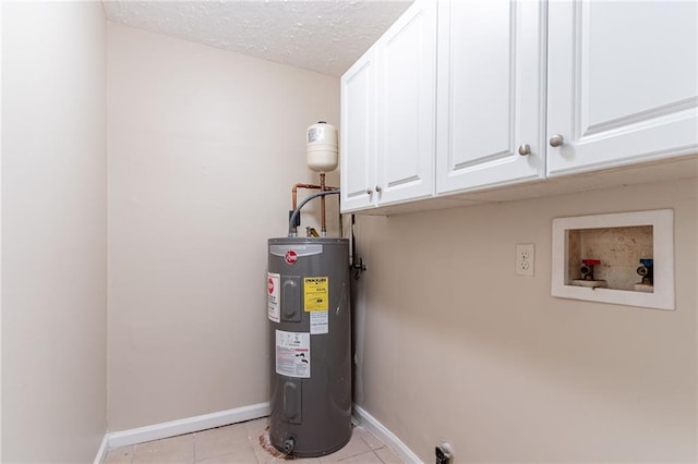 utility room with electric water heater