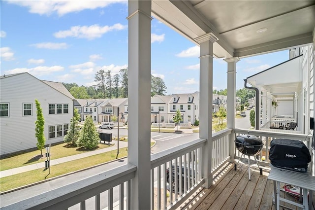 507 Bishop Ln, Woodstock, GA 30188 - wooden deck with a residential view