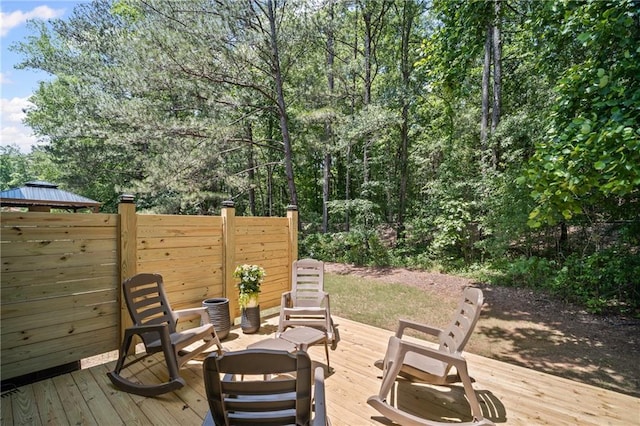 507 Bishop Ln, Woodstock, GA 30188 - wooden deck with fence