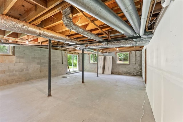 145 Devilla Trce, Fayetteville, GA 30214 - basement with concrete block wall and healthy amount of natural light