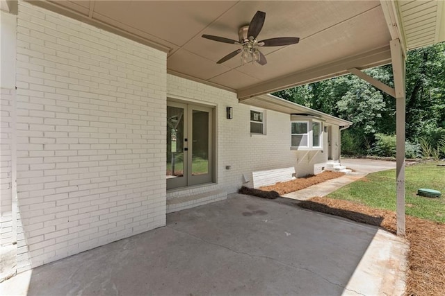 145 Devilla Trce, Fayetteville, GA 30214 - view of patio featuring ceiling fan