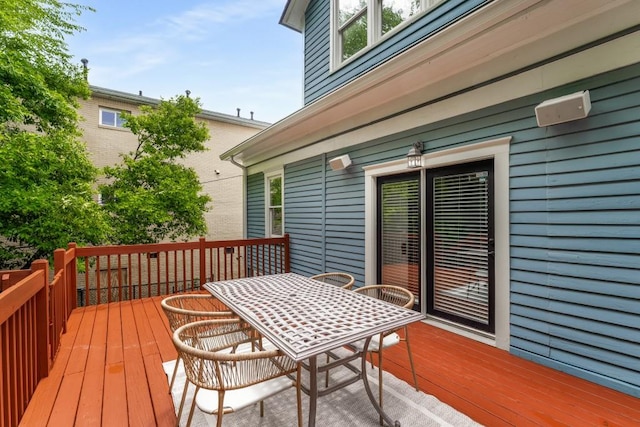 1038 Saint Charles Ave, Atlanta, GA 30306 - wooden terrace with outdoor dining area