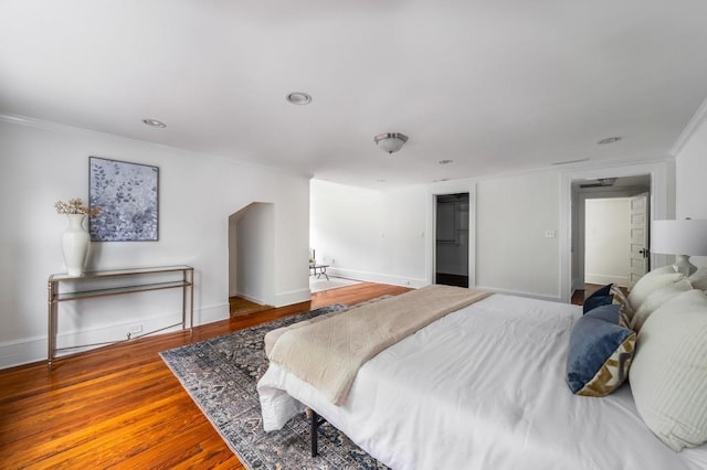 1038 Saint Charles Ave, Atlanta, GA 30306 - bedroom featuring wood finished floors, crown molding, and baseboards