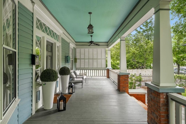 1038 Saint Charles Ave, Atlanta, GA 30306 - porch with ceiling fan