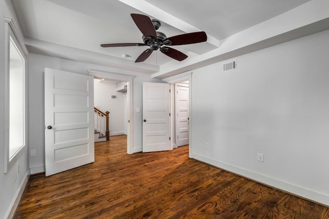 1038 Saint Charles Ave, Atlanta, GA 30306 - unfurnished bedroom with baseboards, wood finished floors, and a ceiling fan