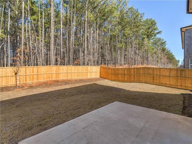 view of yard featuring a patio area