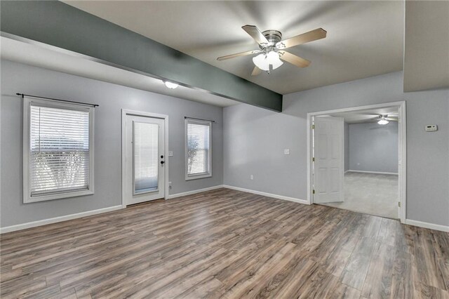 interior space featuring hardwood / wood-style floors and a healthy amount of sunlight