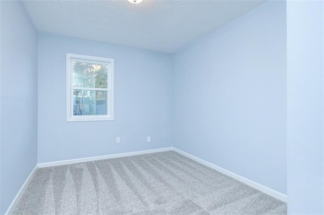 spare room with carpet and a textured ceiling