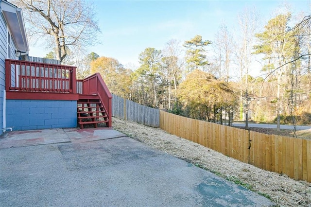 view of patio / terrace featuring a deck