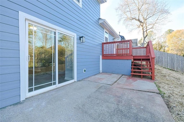 view of patio / terrace with a deck