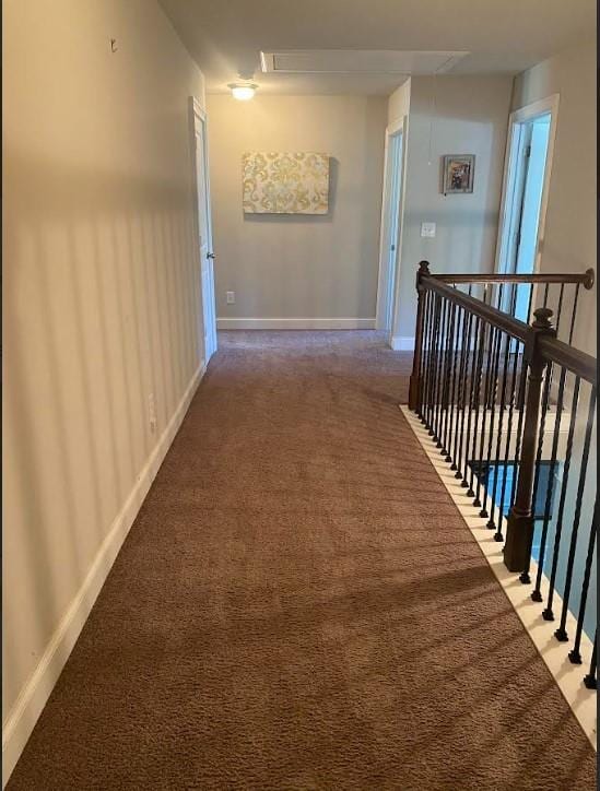 305 Anise Ct, Mcdonough, GA 30252 - hallway featuring attic access, carpet, and baseboards