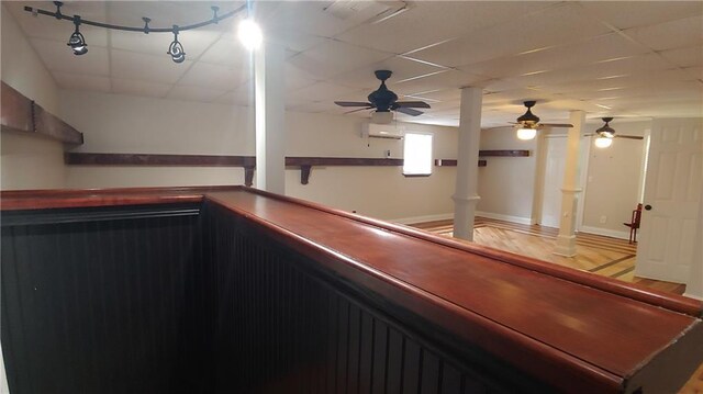 2477 Briar Valley Way, Dacula, GA 30019 - bar with a bar, a drop ceiling, and a wall mounted air conditioner