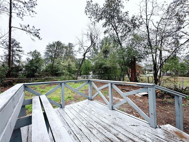 deck with fence