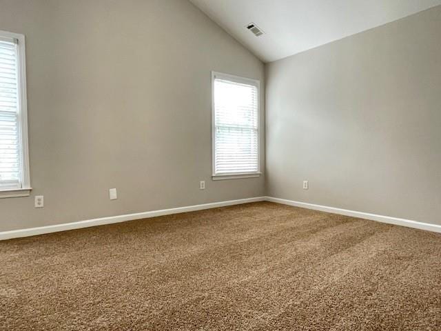 690 Kimball Parc Way, Alpharetta, GA 30022 - empty room featuring carpet floors, lofted ceiling, baseboards, and plenty of natural light