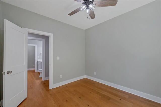 1857 Derrill Dr, Decatur, GA 30032 - empty room with baseboards, light wood-style floors, and ceiling fan