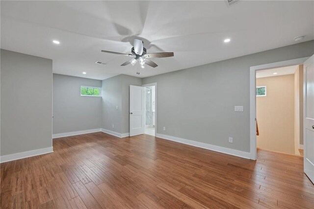1857 Derrill Dr, Decatur, GA 30032 - unfurnished room featuring baseboards, visible vents, a ceiling fan, and wood-type flooring