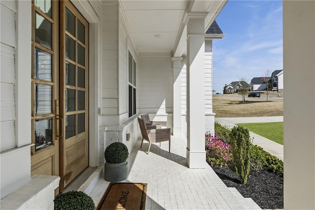 view of patio featuring covered porch