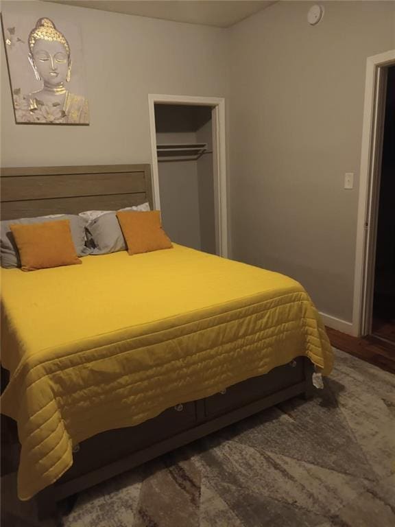 bedroom featuring a closet