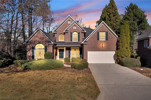 view of property featuring a garage