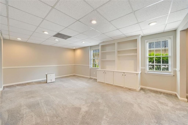 10000 Groomsbridge Rd, Johns Creek, GA 30022 - unfurnished room with light carpet, baseboards, recessed lighting, and a paneled ceiling