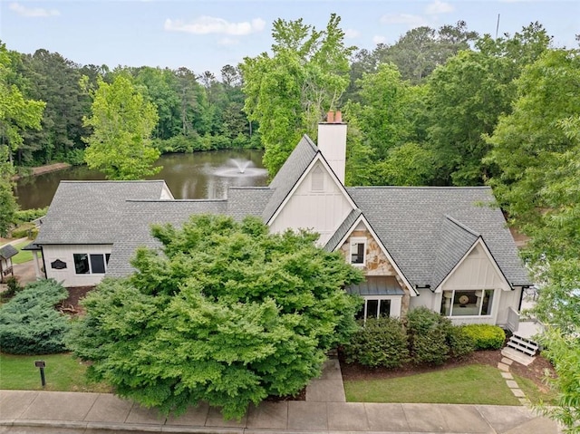 10000 Groomsbridge Rd, Johns Creek, GA 30022 - view from above of property featuring a large body of water