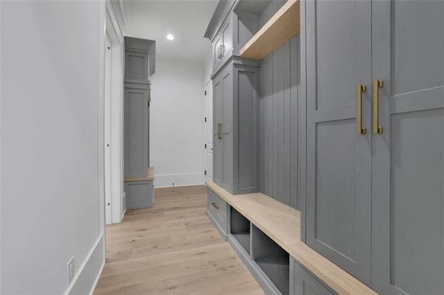 3903 Indian Shoals Rd SE, Bethlehem, GA 30620 - mudroom featuring light wood-style flooring and recessed lighting