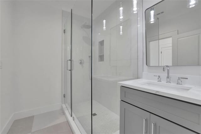 3903 Indian Shoals Rd SE, Bethlehem, GA 30620 - bathroom featuring a marble finish shower and vanity