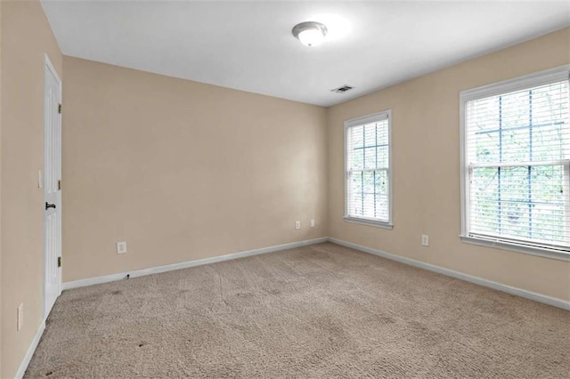 view of carpeted empty room