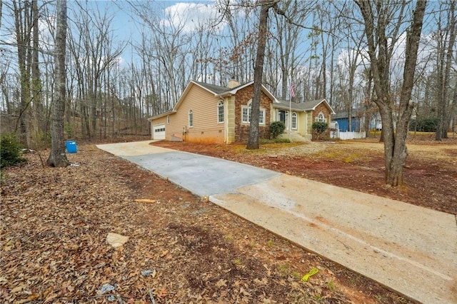 view of home's exterior featuring a garage