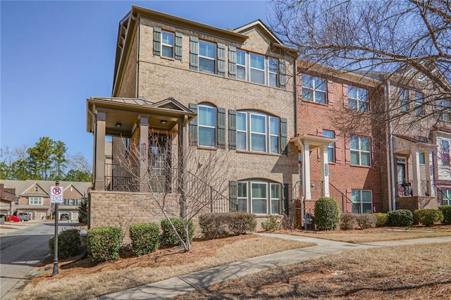 multi unit property with brick siding