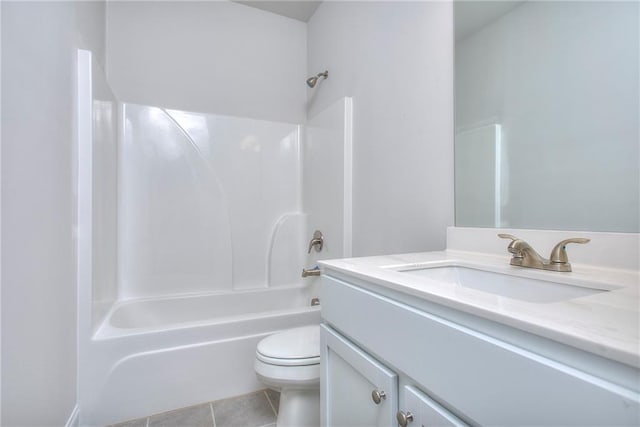 111 Ginger Trl, Homer, GA 30547 - bathroom with vanity, toilet, washtub / shower combination, and tile patterned flooring