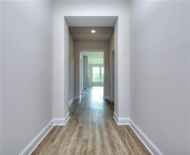 111 Ginger Trl, Homer, GA 30547 - corridor with wood finished floors, baseboards, and recessed lighting
